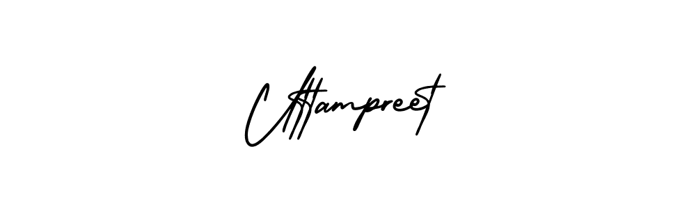 How to Draw Uttampreet signature style? AmerikaSignatureDemo-Regular is a latest design signature styles for name Uttampreet. Uttampreet signature style 3 images and pictures png