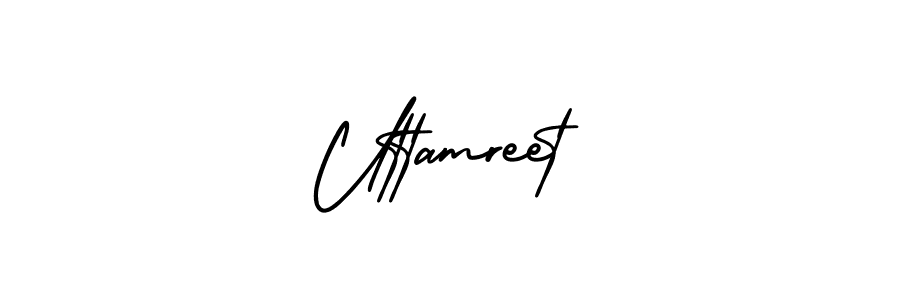 Design your own signature with our free online signature maker. With this signature software, you can create a handwritten (AmerikaSignatureDemo-Regular) signature for name Uttamreet. Uttamreet signature style 3 images and pictures png