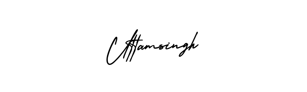 How to make Uttamsingh name signature. Use AmerikaSignatureDemo-Regular style for creating short signs online. This is the latest handwritten sign. Uttamsingh signature style 3 images and pictures png