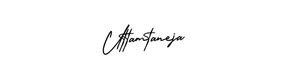 if you are searching for the best signature style for your name Uttamtaneja. so please give up your signature search. here we have designed multiple signature styles  using AmerikaSignatureDemo-Regular. Uttamtaneja signature style 3 images and pictures png