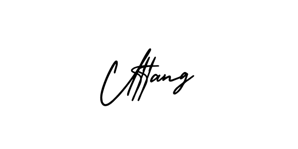 How to make Uttang signature? AmerikaSignatureDemo-Regular is a professional autograph style. Create handwritten signature for Uttang name. Uttang signature style 3 images and pictures png