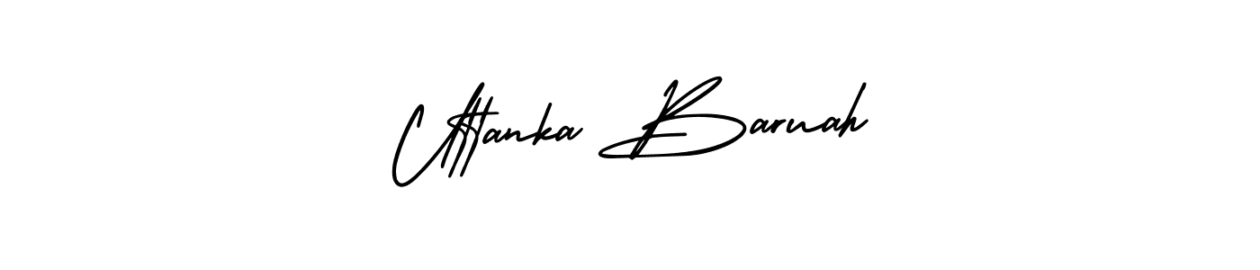 AmerikaSignatureDemo-Regular is a professional signature style that is perfect for those who want to add a touch of class to their signature. It is also a great choice for those who want to make their signature more unique. Get Uttanka Baruah name to fancy signature for free. Uttanka Baruah signature style 3 images and pictures png
