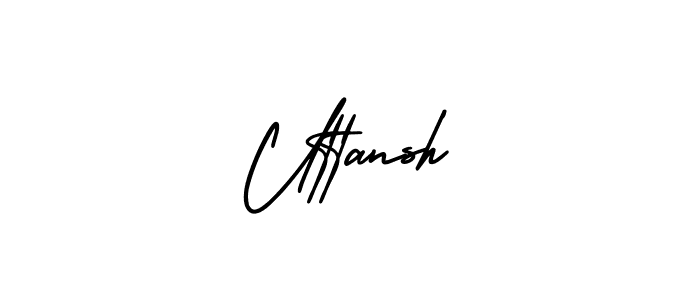Make a beautiful signature design for name Uttansh. Use this online signature maker to create a handwritten signature for free. Uttansh signature style 3 images and pictures png