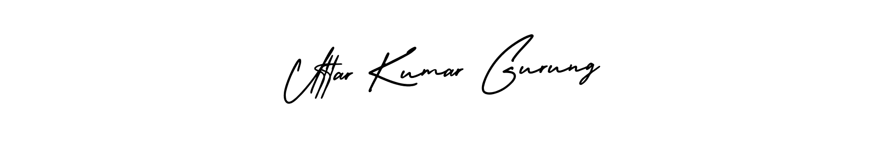 Design your own signature with our free online signature maker. With this signature software, you can create a handwritten (AmerikaSignatureDemo-Regular) signature for name Uttar Kumar Gurung. Uttar Kumar Gurung signature style 3 images and pictures png