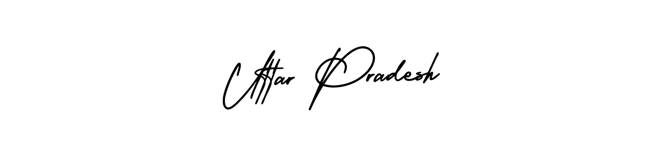 Uttar Pradesh stylish signature style. Best Handwritten Sign (AmerikaSignatureDemo-Regular) for my name. Handwritten Signature Collection Ideas for my name Uttar Pradesh. Uttar Pradesh signature style 3 images and pictures png