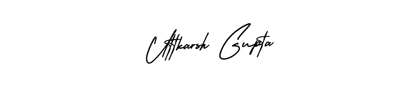 Create a beautiful signature design for name Uttkarsh Gupta. With this signature (AmerikaSignatureDemo-Regular) fonts, you can make a handwritten signature for free. Uttkarsh Gupta signature style 3 images and pictures png