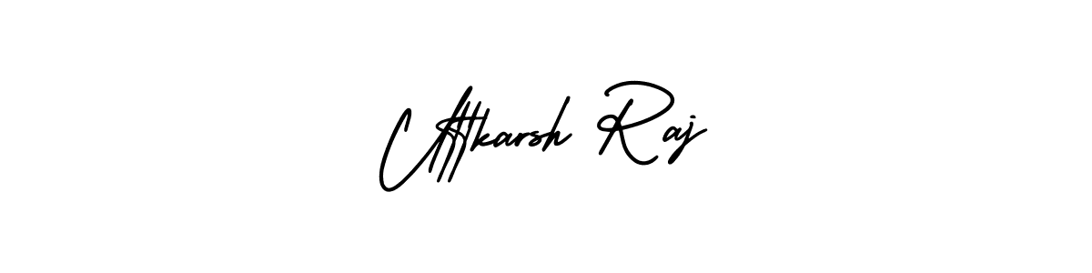 It looks lik you need a new signature style for name Uttkarsh Raj. Design unique handwritten (AmerikaSignatureDemo-Regular) signature with our free signature maker in just a few clicks. Uttkarsh Raj signature style 3 images and pictures png