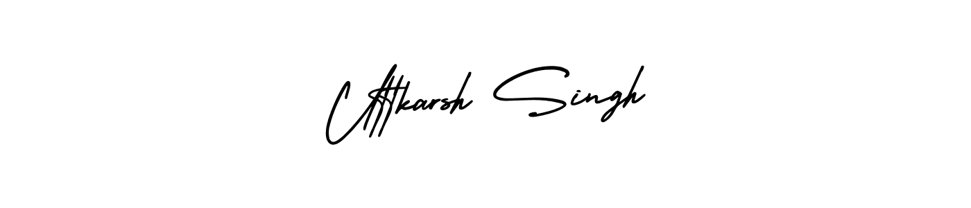 Create a beautiful signature design for name Uttkarsh Singh. With this signature (AmerikaSignatureDemo-Regular) fonts, you can make a handwritten signature for free. Uttkarsh Singh signature style 3 images and pictures png