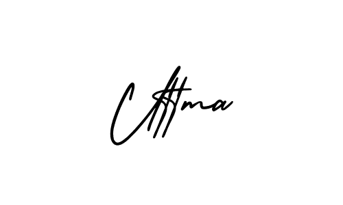 Create a beautiful signature design for name Uttma. With this signature (AmerikaSignatureDemo-Regular) fonts, you can make a handwritten signature for free. Uttma signature style 3 images and pictures png