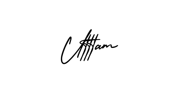 How to make Utttam signature? AmerikaSignatureDemo-Regular is a professional autograph style. Create handwritten signature for Utttam name. Utttam signature style 3 images and pictures png