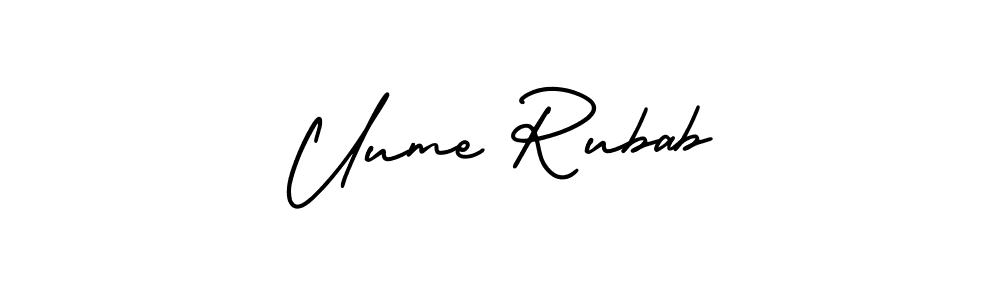 Make a beautiful signature design for name Uume Rubab. Use this online signature maker to create a handwritten signature for free. Uume Rubab signature style 3 images and pictures png