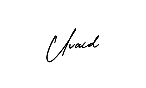 Use a signature maker to create a handwritten signature online. With this signature software, you can design (AmerikaSignatureDemo-Regular) your own signature for name Uvaid. Uvaid signature style 3 images and pictures png