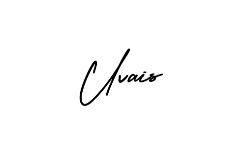 How to Draw Uvais signature style? AmerikaSignatureDemo-Regular is a latest design signature styles for name Uvais. Uvais signature style 3 images and pictures png