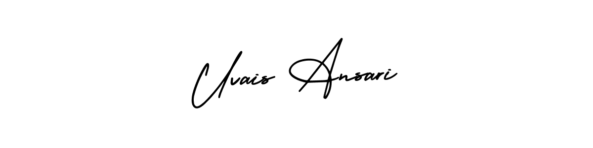 Also You can easily find your signature by using the search form. We will create Uvais Ansari name handwritten signature images for you free of cost using AmerikaSignatureDemo-Regular sign style. Uvais Ansari signature style 3 images and pictures png