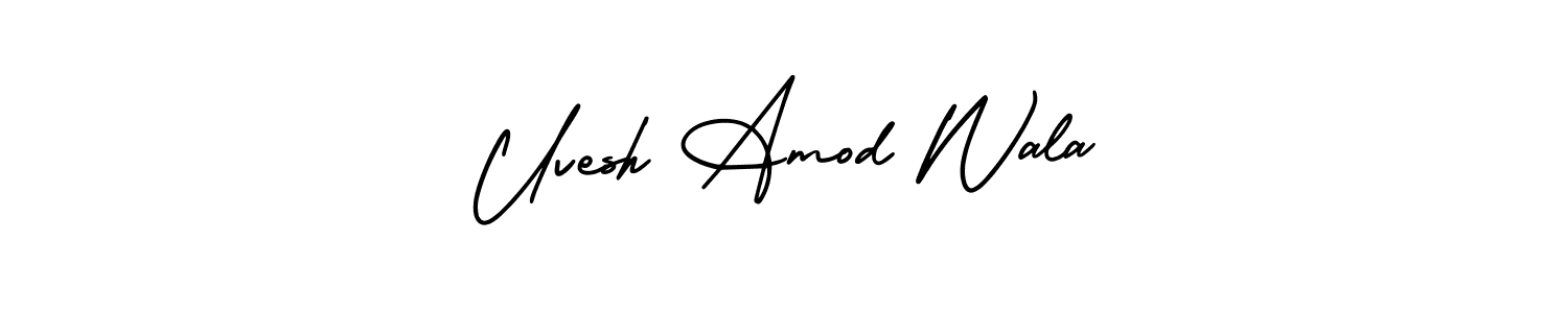You can use this online signature creator to create a handwritten signature for the name Uvesh Amod Wala. This is the best online autograph maker. Uvesh Amod Wala signature style 3 images and pictures png