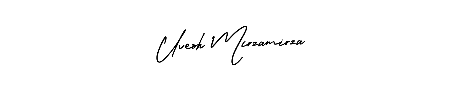 How to make Uvesh Mirzamirza signature? AmerikaSignatureDemo-Regular is a professional autograph style. Create handwritten signature for Uvesh Mirzamirza name. Uvesh Mirzamirza signature style 3 images and pictures png