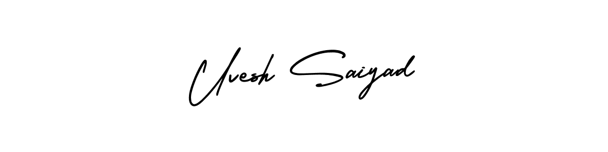 Make a short Uvesh Saiyad signature style. Manage your documents anywhere anytime using AmerikaSignatureDemo-Regular. Create and add eSignatures, submit forms, share and send files easily. Uvesh Saiyad signature style 3 images and pictures png