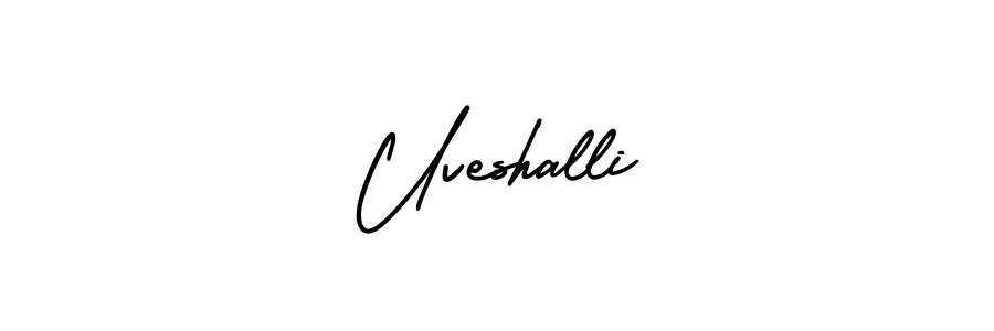 Create a beautiful signature design for name Uveshalli. With this signature (AmerikaSignatureDemo-Regular) fonts, you can make a handwritten signature for free. Uveshalli signature style 3 images and pictures png