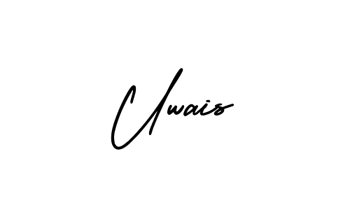 The best way (AmerikaSignatureDemo-Regular) to make a short signature is to pick only two or three words in your name. The name Uwais include a total of six letters. For converting this name. Uwais signature style 3 images and pictures png