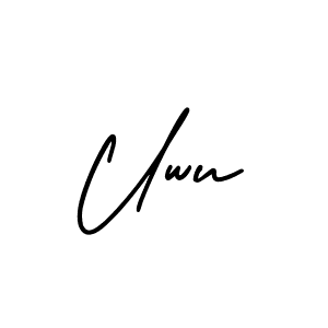 The best way (AmerikaSignatureDemo-Regular) to make a short signature is to pick only two or three words in your name. The name Uwu include a total of six letters. For converting this name. Uwu signature style 3 images and pictures png