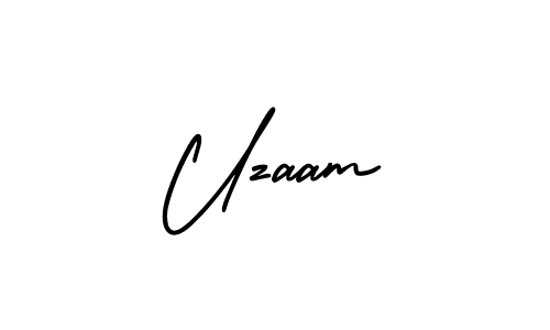 Make a beautiful signature design for name Uzaam. With this signature (AmerikaSignatureDemo-Regular) style, you can create a handwritten signature for free. Uzaam signature style 3 images and pictures png
