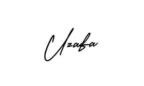 Use a signature maker to create a handwritten signature online. With this signature software, you can design (AmerikaSignatureDemo-Regular) your own signature for name Uzafa. Uzafa signature style 3 images and pictures png