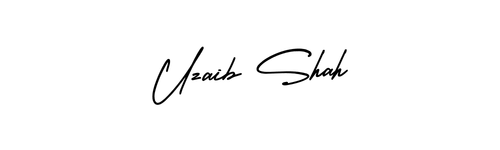 It looks lik you need a new signature style for name Uzaib Shah. Design unique handwritten (AmerikaSignatureDemo-Regular) signature with our free signature maker in just a few clicks. Uzaib Shah signature style 3 images and pictures png