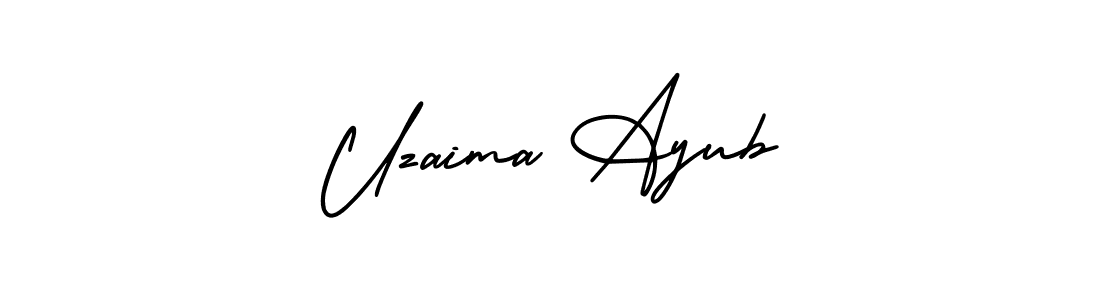 Also we have Uzaima Ayub name is the best signature style. Create professional handwritten signature collection using AmerikaSignatureDemo-Regular autograph style. Uzaima Ayub signature style 3 images and pictures png