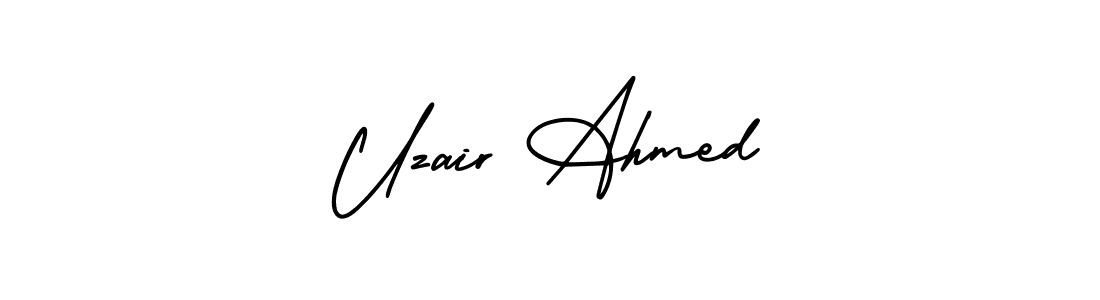 Also You can easily find your signature by using the search form. We will create Uzair Ahmed name handwritten signature images for you free of cost using AmerikaSignatureDemo-Regular sign style. Uzair Ahmed signature style 3 images and pictures png