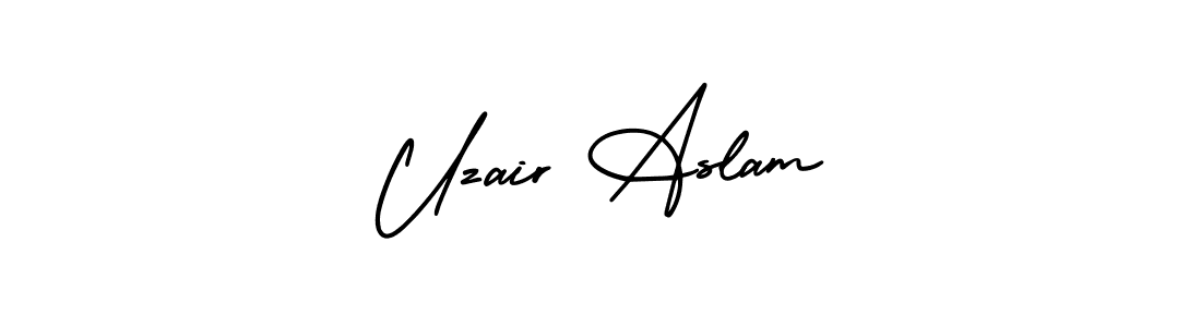 Uzair Aslam stylish signature style. Best Handwritten Sign (AmerikaSignatureDemo-Regular) for my name. Handwritten Signature Collection Ideas for my name Uzair Aslam. Uzair Aslam signature style 3 images and pictures png