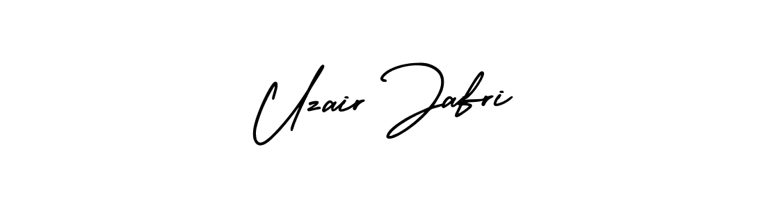 This is the best signature style for the Uzair Jafri name. Also you like these signature font (AmerikaSignatureDemo-Regular). Mix name signature. Uzair Jafri signature style 3 images and pictures png