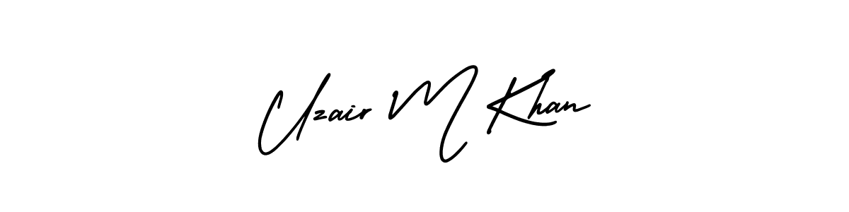 Create a beautiful signature design for name Uzair M Khan. With this signature (AmerikaSignatureDemo-Regular) fonts, you can make a handwritten signature for free. Uzair M Khan signature style 3 images and pictures png