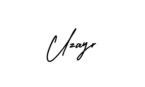 Use a signature maker to create a handwritten signature online. With this signature software, you can design (AmerikaSignatureDemo-Regular) your own signature for name Uzayr. Uzayr signature style 3 images and pictures png