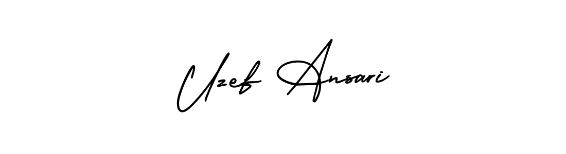 Also we have Uzef Ansari name is the best signature style. Create professional handwritten signature collection using AmerikaSignatureDemo-Regular autograph style. Uzef Ansari signature style 3 images and pictures png