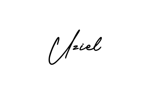 How to Draw Uziel signature style? AmerikaSignatureDemo-Regular is a latest design signature styles for name Uziel. Uziel signature style 3 images and pictures png