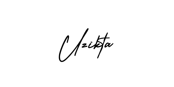Make a beautiful signature design for name Uzikta. With this signature (AmerikaSignatureDemo-Regular) style, you can create a handwritten signature for free. Uzikta signature style 3 images and pictures png