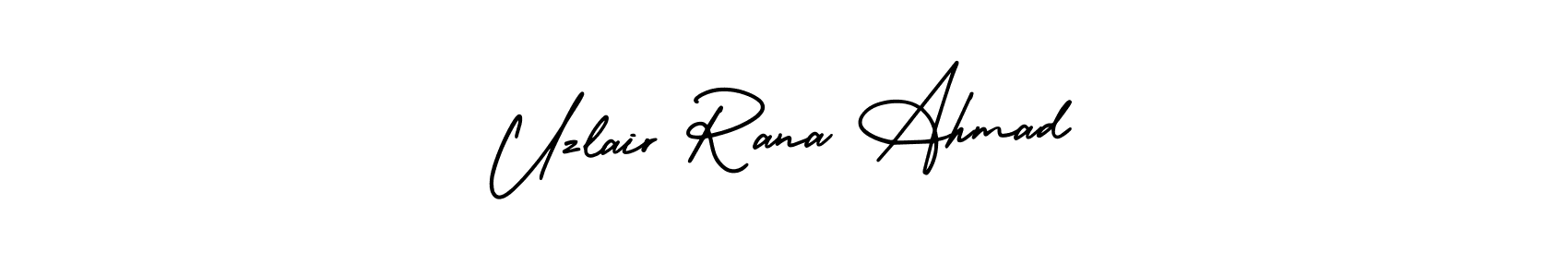 You can use this online signature creator to create a handwritten signature for the name Uzlair Rana Ahmad. This is the best online autograph maker. Uzlair Rana Ahmad signature style 3 images and pictures png