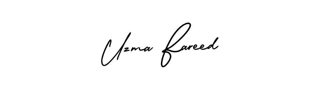 Make a short Uzma Fareed signature style. Manage your documents anywhere anytime using AmerikaSignatureDemo-Regular. Create and add eSignatures, submit forms, share and send files easily. Uzma Fareed signature style 3 images and pictures png