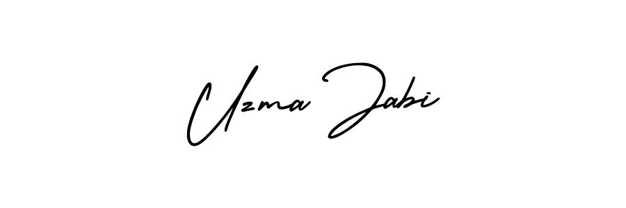 Also we have Uzma Jabi name is the best signature style. Create professional handwritten signature collection using AmerikaSignatureDemo-Regular autograph style. Uzma Jabi signature style 3 images and pictures png