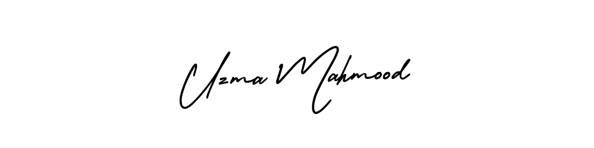 How to make Uzma Mahmood name signature. Use AmerikaSignatureDemo-Regular style for creating short signs online. This is the latest handwritten sign. Uzma Mahmood signature style 3 images and pictures png