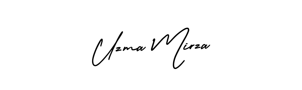 Make a beautiful signature design for name Uzma Mirza. With this signature (AmerikaSignatureDemo-Regular) style, you can create a handwritten signature for free. Uzma Mirza signature style 3 images and pictures png