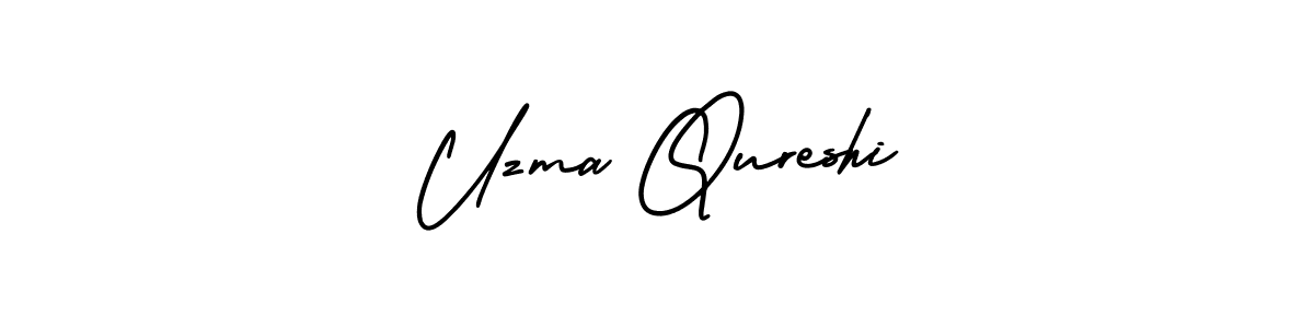 Make a beautiful signature design for name Uzma Qureshi. With this signature (AmerikaSignatureDemo-Regular) style, you can create a handwritten signature for free. Uzma Qureshi signature style 3 images and pictures png