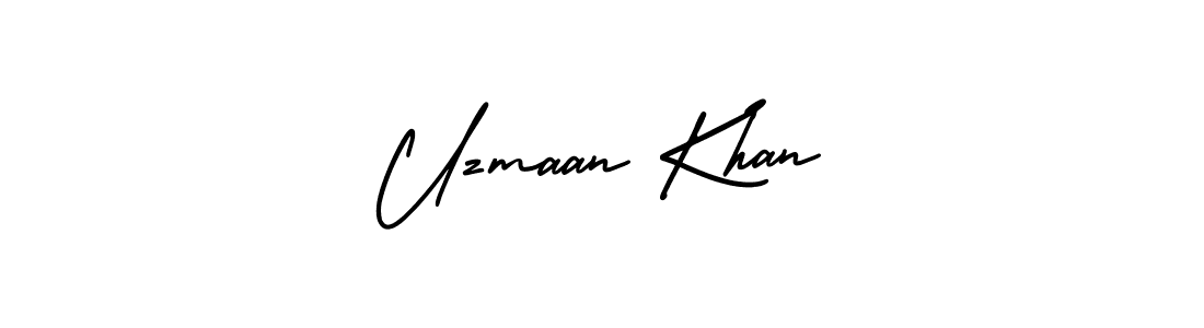 How to Draw Uzmaan Khan signature style? AmerikaSignatureDemo-Regular is a latest design signature styles for name Uzmaan Khan. Uzmaan Khan signature style 3 images and pictures png