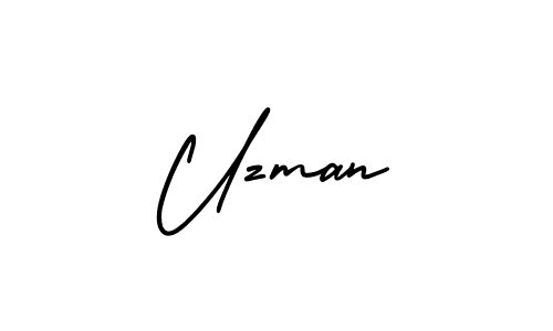 Make a beautiful signature design for name Uzman. With this signature (AmerikaSignatureDemo-Regular) style, you can create a handwritten signature for free. Uzman signature style 3 images and pictures png