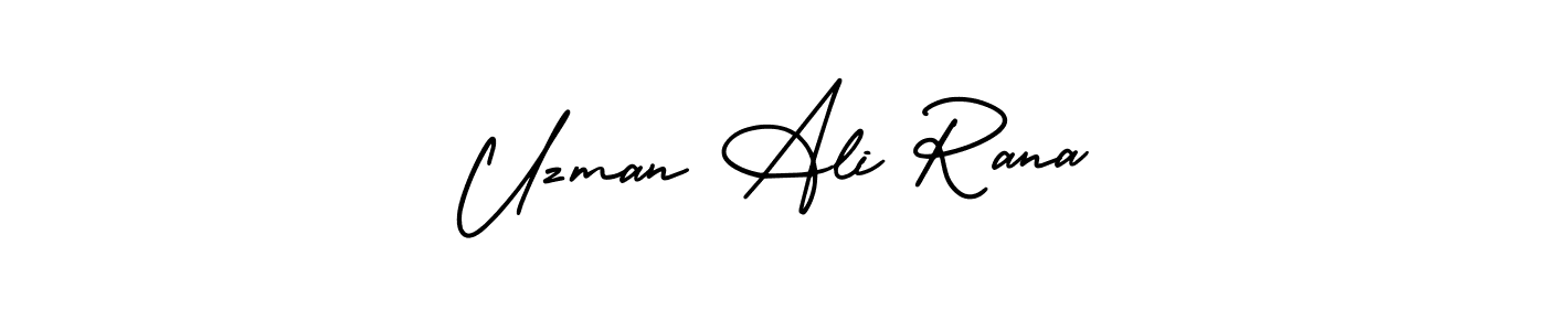 It looks lik you need a new signature style for name Uzman Ali Rana. Design unique handwritten (AmerikaSignatureDemo-Regular) signature with our free signature maker in just a few clicks. Uzman Ali Rana signature style 3 images and pictures png