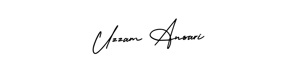 Design your own signature with our free online signature maker. With this signature software, you can create a handwritten (AmerikaSignatureDemo-Regular) signature for name Uzzam Ansari. Uzzam Ansari signature style 3 images and pictures png