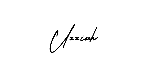 Uzziah stylish signature style. Best Handwritten Sign (AmerikaSignatureDemo-Regular) for my name. Handwritten Signature Collection Ideas for my name Uzziah. Uzziah signature style 3 images and pictures png