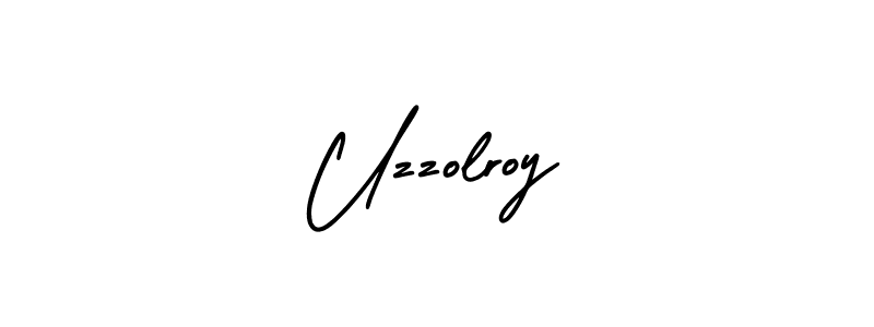 How to make Uzzolroy signature? AmerikaSignatureDemo-Regular is a professional autograph style. Create handwritten signature for Uzzolroy name. Uzzolroy signature style 3 images and pictures png