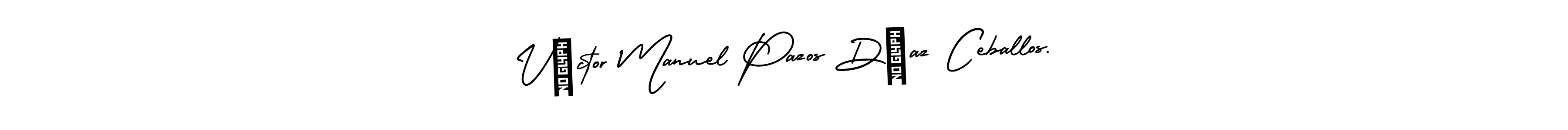 It looks lik you need a new signature style for name Víctor Manuel Pazos Díaz Ceballos.. Design unique handwritten (AmerikaSignatureDemo-Regular) signature with our free signature maker in just a few clicks. Víctor Manuel Pazos Díaz Ceballos. signature style 3 images and pictures png