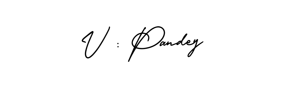 Also we have V : Pandey name is the best signature style. Create professional handwritten signature collection using AmerikaSignatureDemo-Regular autograph style. V : Pandey signature style 3 images and pictures png